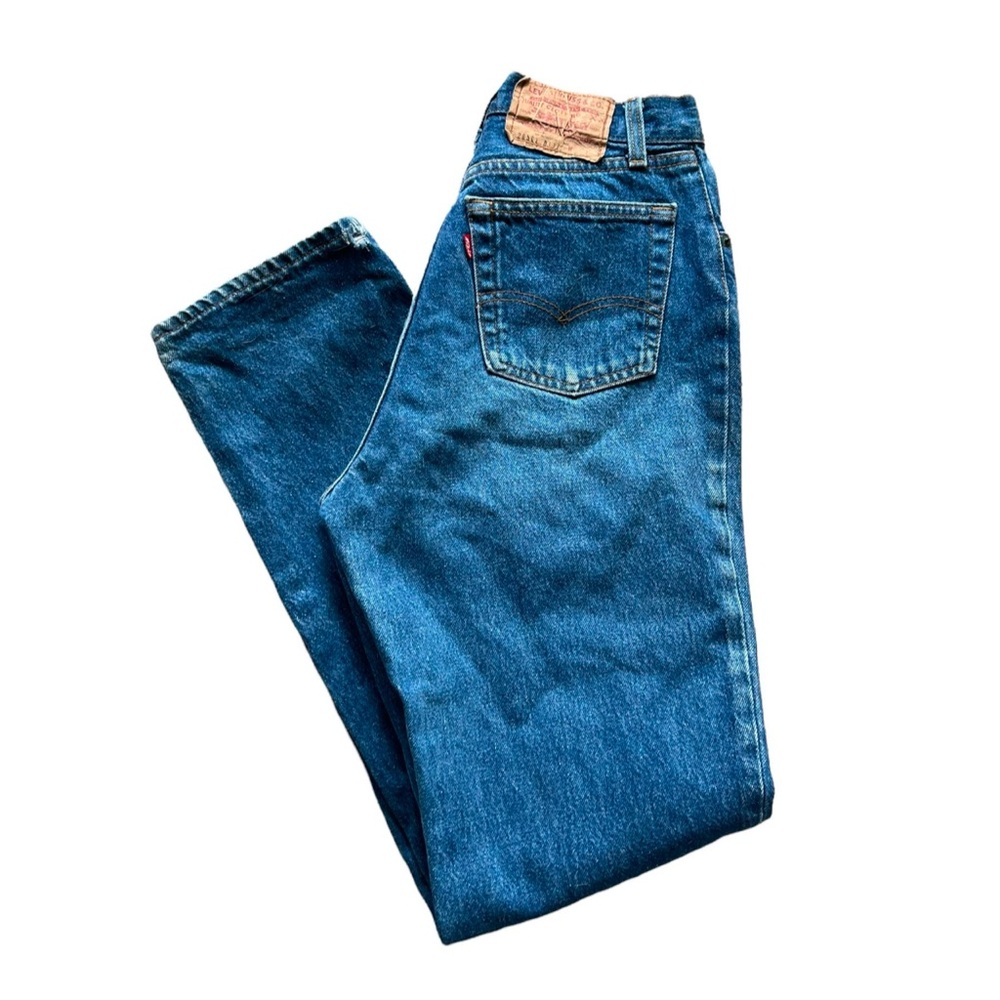 1980s LEVIS 501 Red Tab Button Fly Vintage Denim Size 11 (best fits 29” Waist)